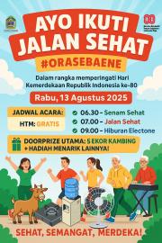 Ayo Ikuti Jalan Sehat HUT RI ke-80 di Kalurahan Tepus